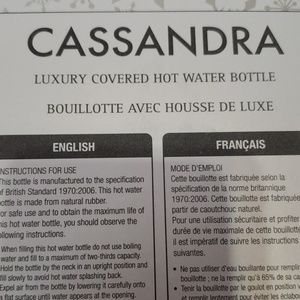 Cassandra Bath - Cassandra Luxury Hot Water Bottle Cassandra Bath - Cassandra Luxury Hot Water Bottle